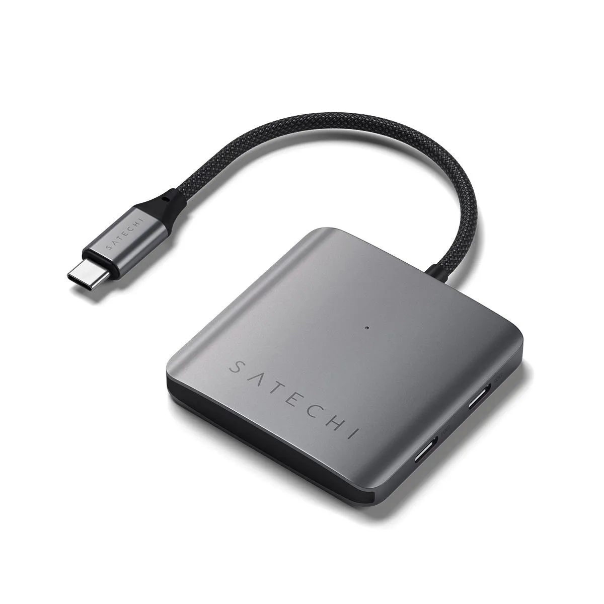 Adaptador Multipuerto Satechi 4 en 1 con Puerto de Carga de 75W USB-C - Gris Espacial - Image 3