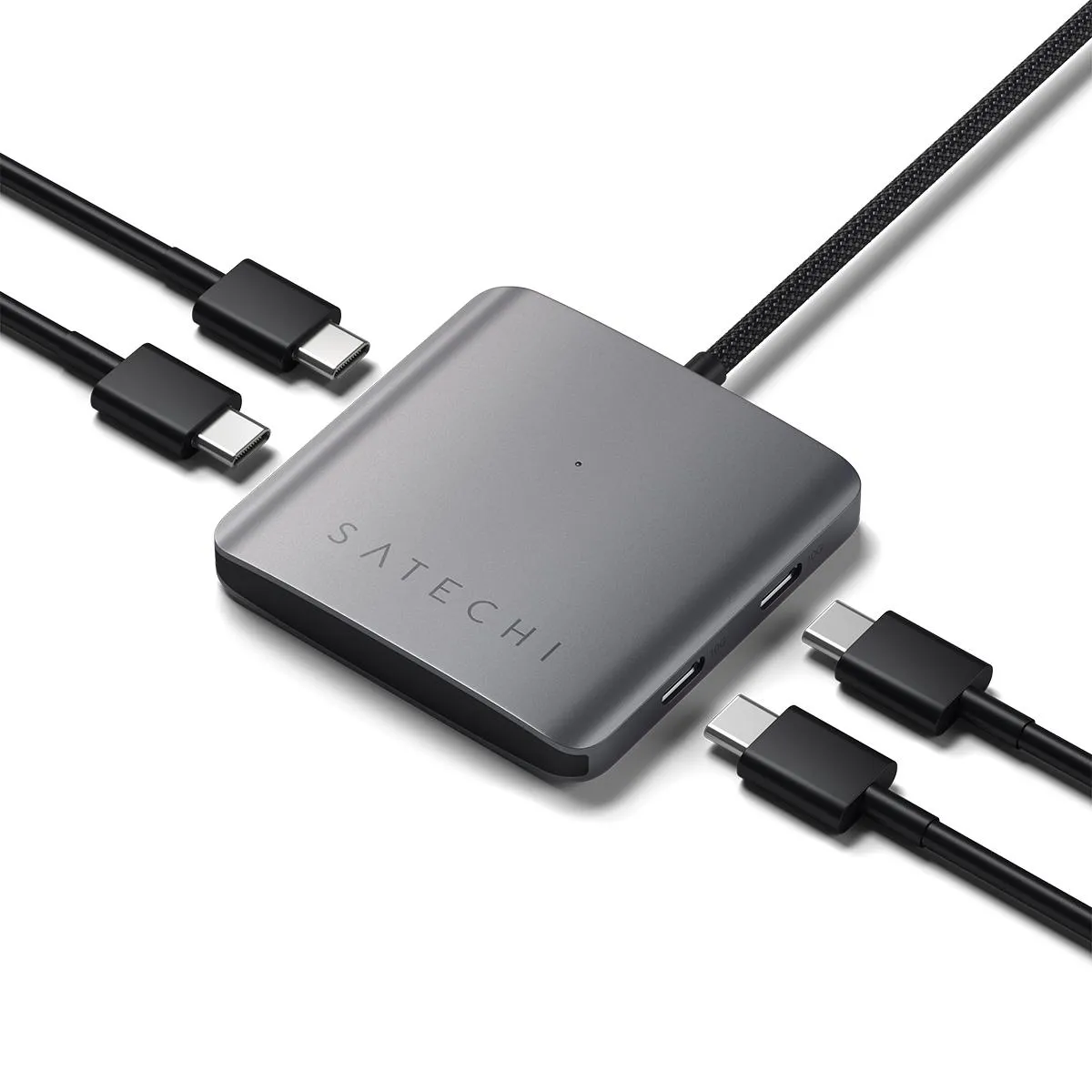 Adaptador Multipuerto Satechi 4 en 1 con Puerto de Carga de 75W USB-C - Gris Espacial - Image 4