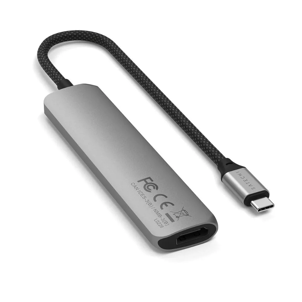 Adaptador Multipuerto Satechi Slim 6 en 1 USB-C - Gris Espacial - Image 5