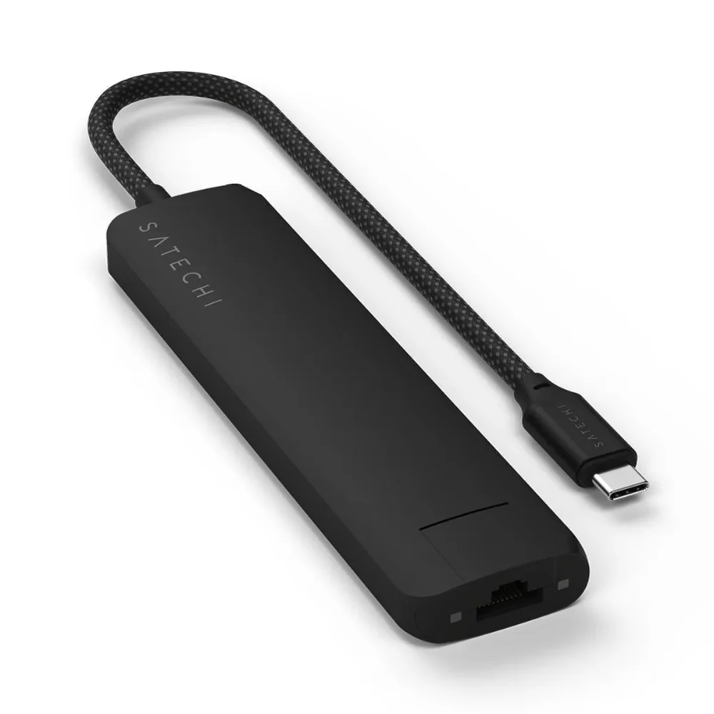 Adaptador Slim Satechi USB-C Ethernet HDMI 2 USB-A - Negro - Image 4