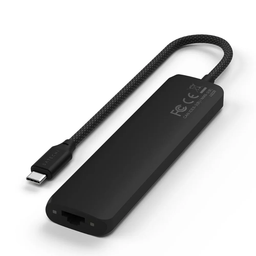 Adaptador Slim Satechi USB-C Ethernet HDMI 2 USB-A - Negro - Image 5