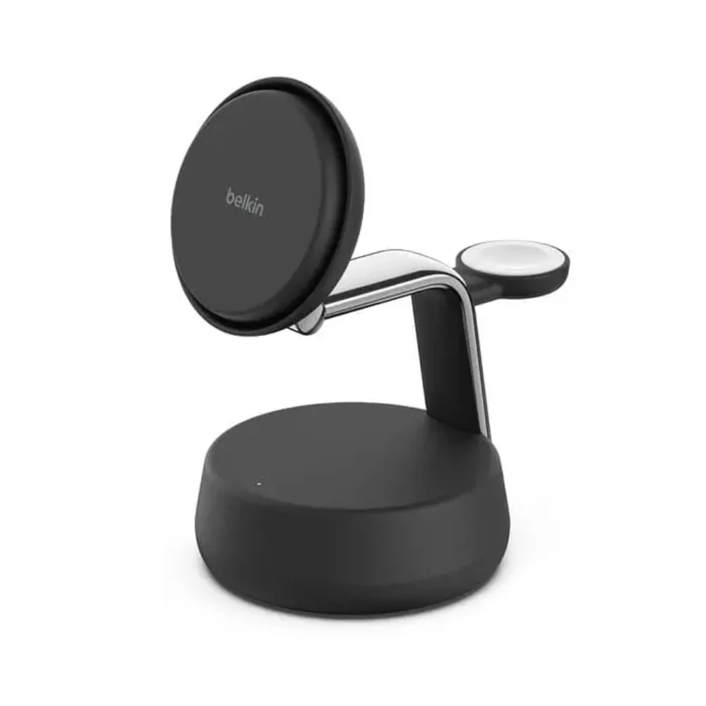 Base de Carga Belkin Qi2 Magnética 3 en 1 25W - Negro