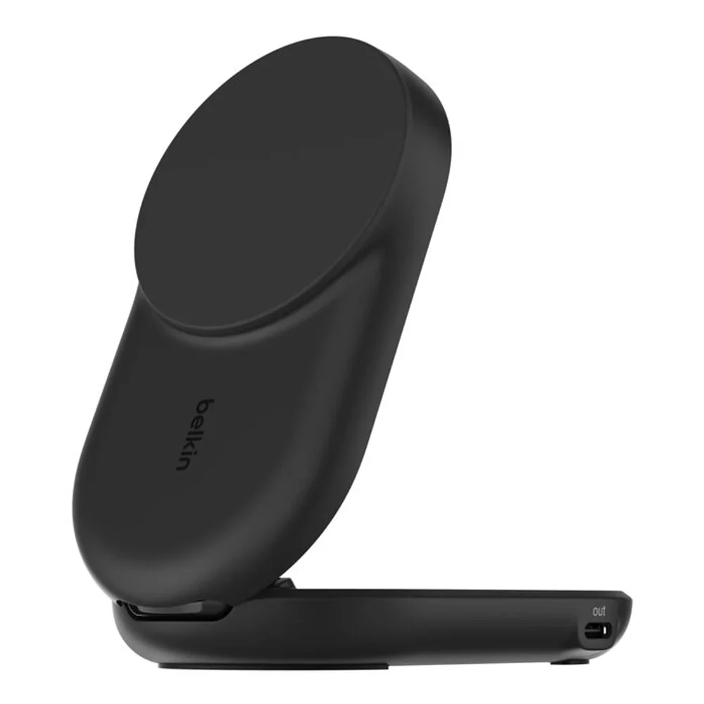 Base de Carga Belkin Qi2 Plegable 2 en 1 25W - Negro