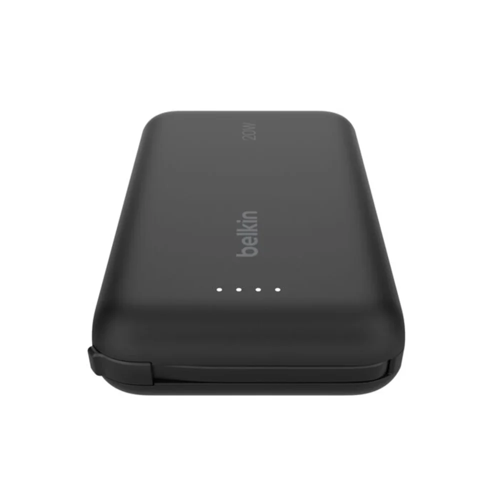 Bateria Externa Belkin 10K con Cable USB-C Integrado 20W - Negro - Image 4