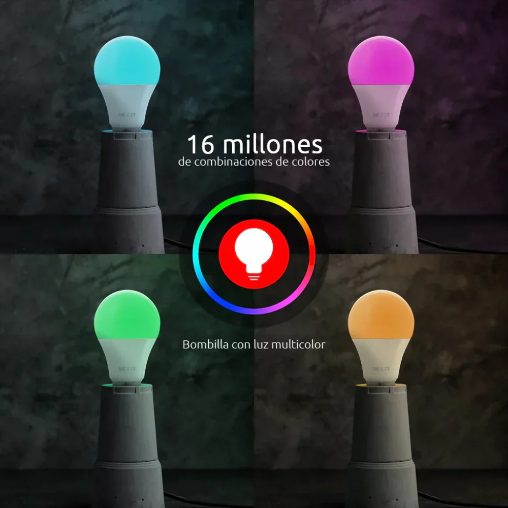 Bombillo Inteligente Nexxt Wi-Fi LED C110 Multicolor (2 Unidades) - Image 3