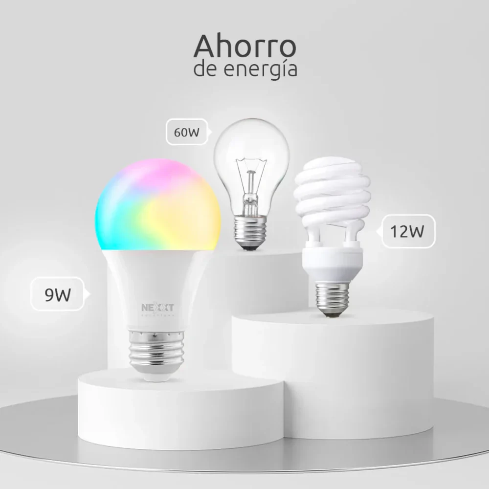 Bombillo Inteligente Nexxt Wi-Fi LED C110 Multicolor (2 Unidades) - Image 6