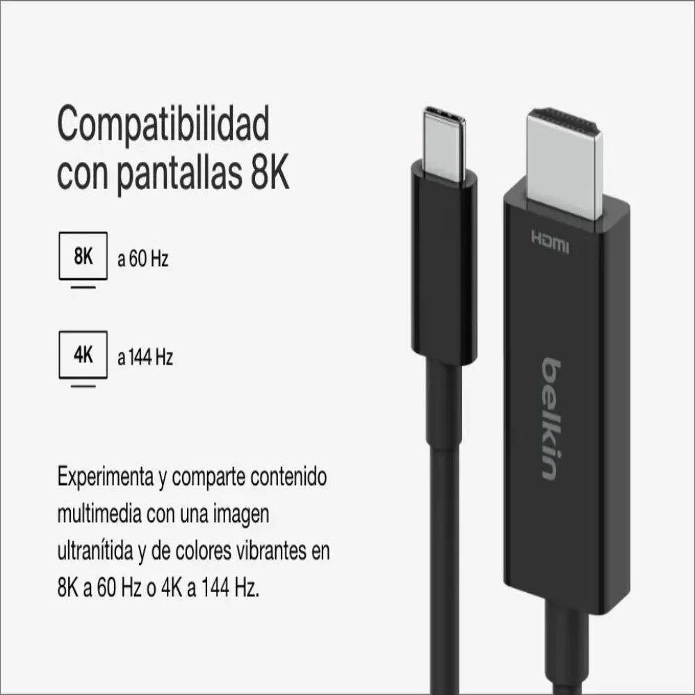 Cable Belkin USB-C a HDMI 2m - Negro - Image 5