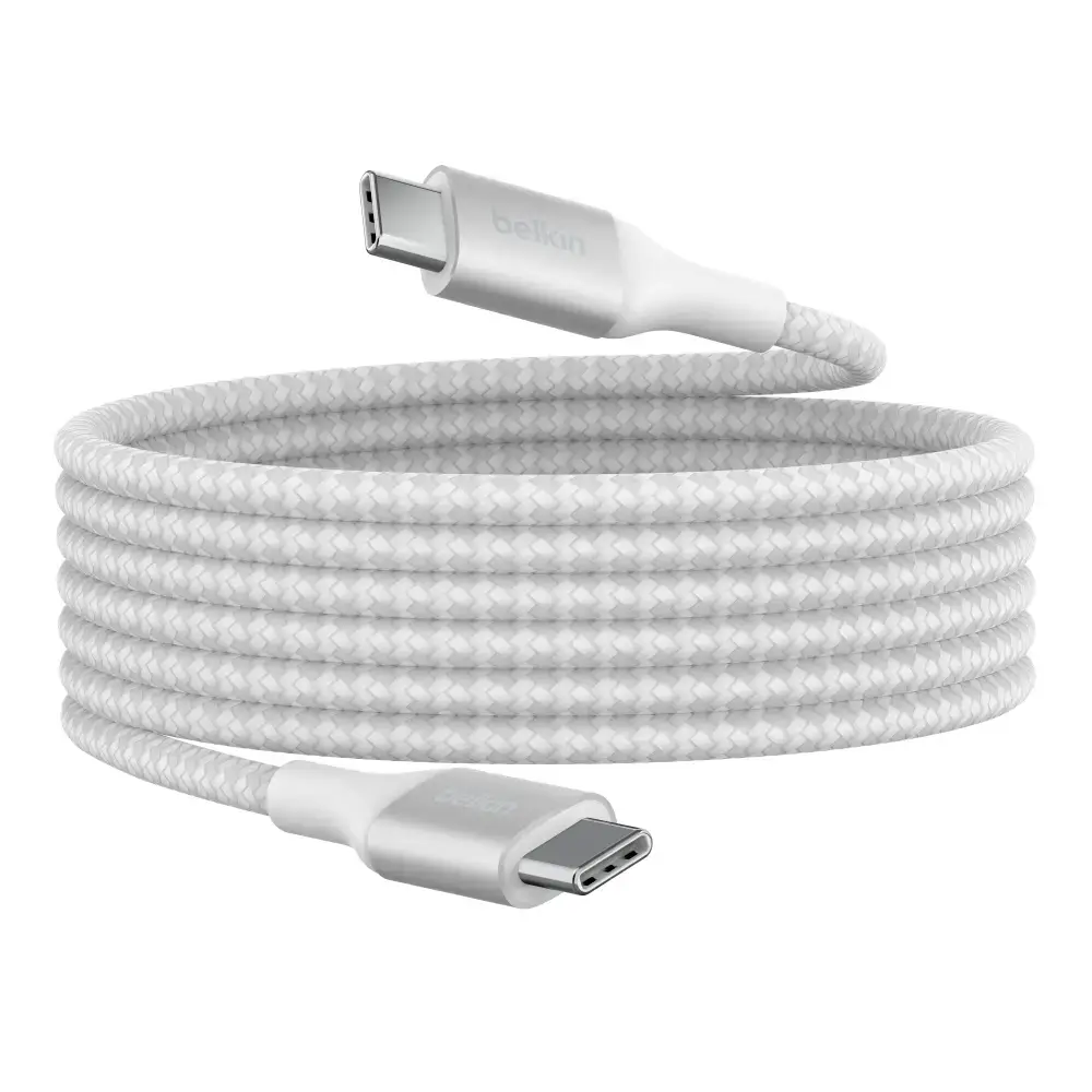 Cable de Carga Trenzado Belkin USB-C a USB-C 240W de 2m - Blanco - Image 2