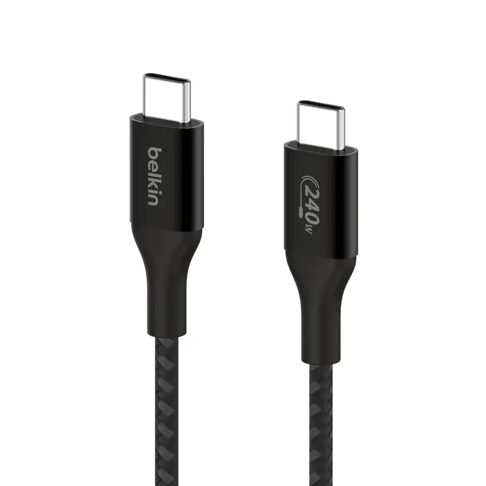 Cable de Carga Trenzado Belkin USB-C a USB-C 240Wde 2m - Negro - Image 4