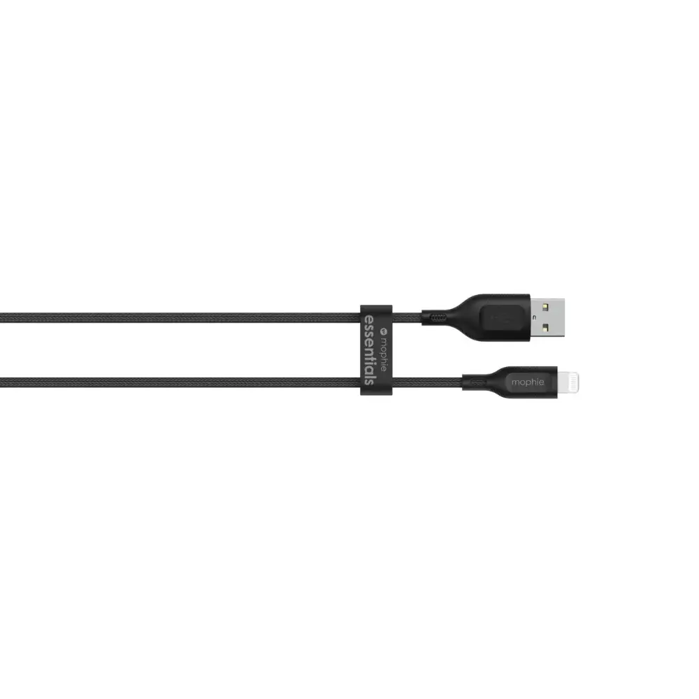 Cable Mophie essential trenzado USB-A a Lightning 12w 2m - Negro - Image 3