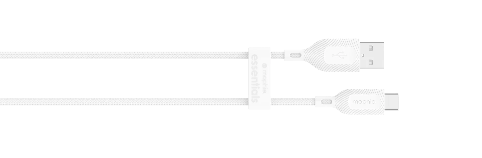 Cable Mophie Essential trenzado USB-A a USB-C 15w 2m - Blanco - Image 5