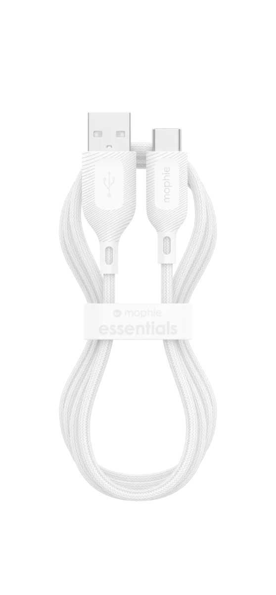 Cable Mophie Essential trenzado USB-A a USB-C 15w 2m - Blanco - Image 6