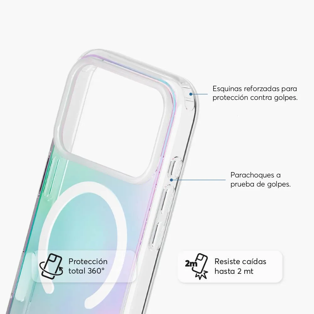 Case NCO SafeCase Clear con MagSafe para iPhone 17 - Arcoiris - Image 9