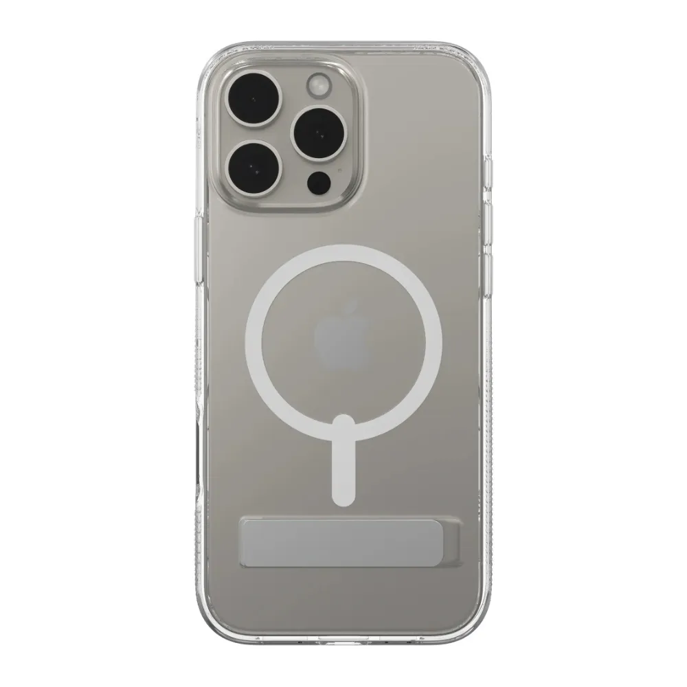 Case Zagg Kickstand Crystal Palace Snap con Magsafe para iPhone 16 Pro Max - Transparente