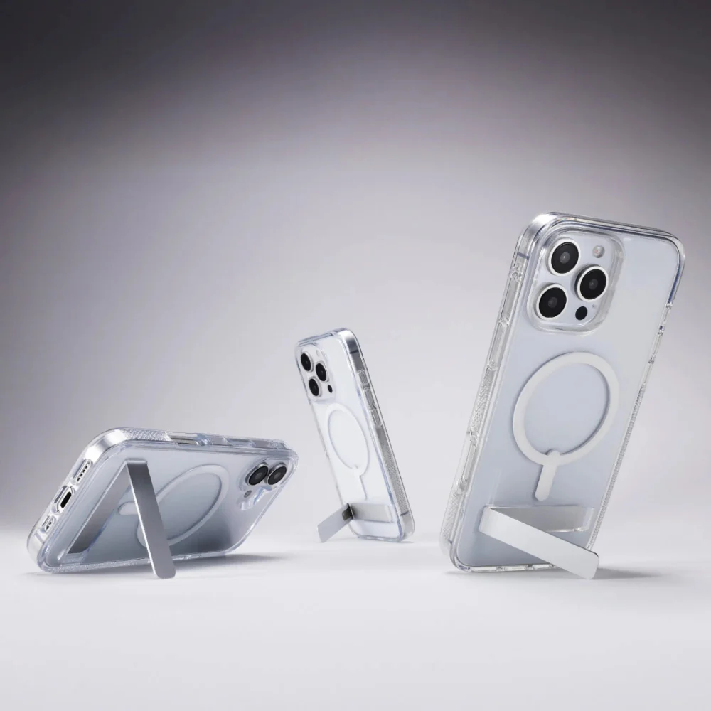 Case Zagg Kickstand Crystal Palace Snap Magsafe para iPhone 16 - Transparente - Image 11