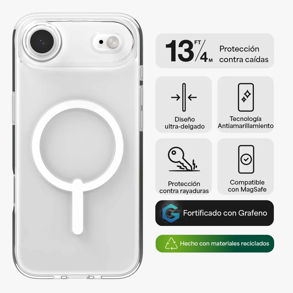 Case Zagg Crystal Palace Snap Magsafe para iPhone 17 Air  - Transparente - Image 2