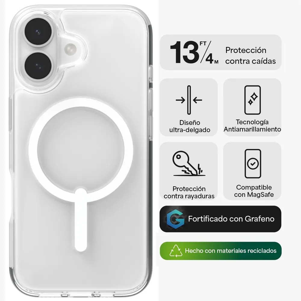 Case Zagg Crystal Palace Snap Magsafe para iPhone 17 - Transparente - Image 3
