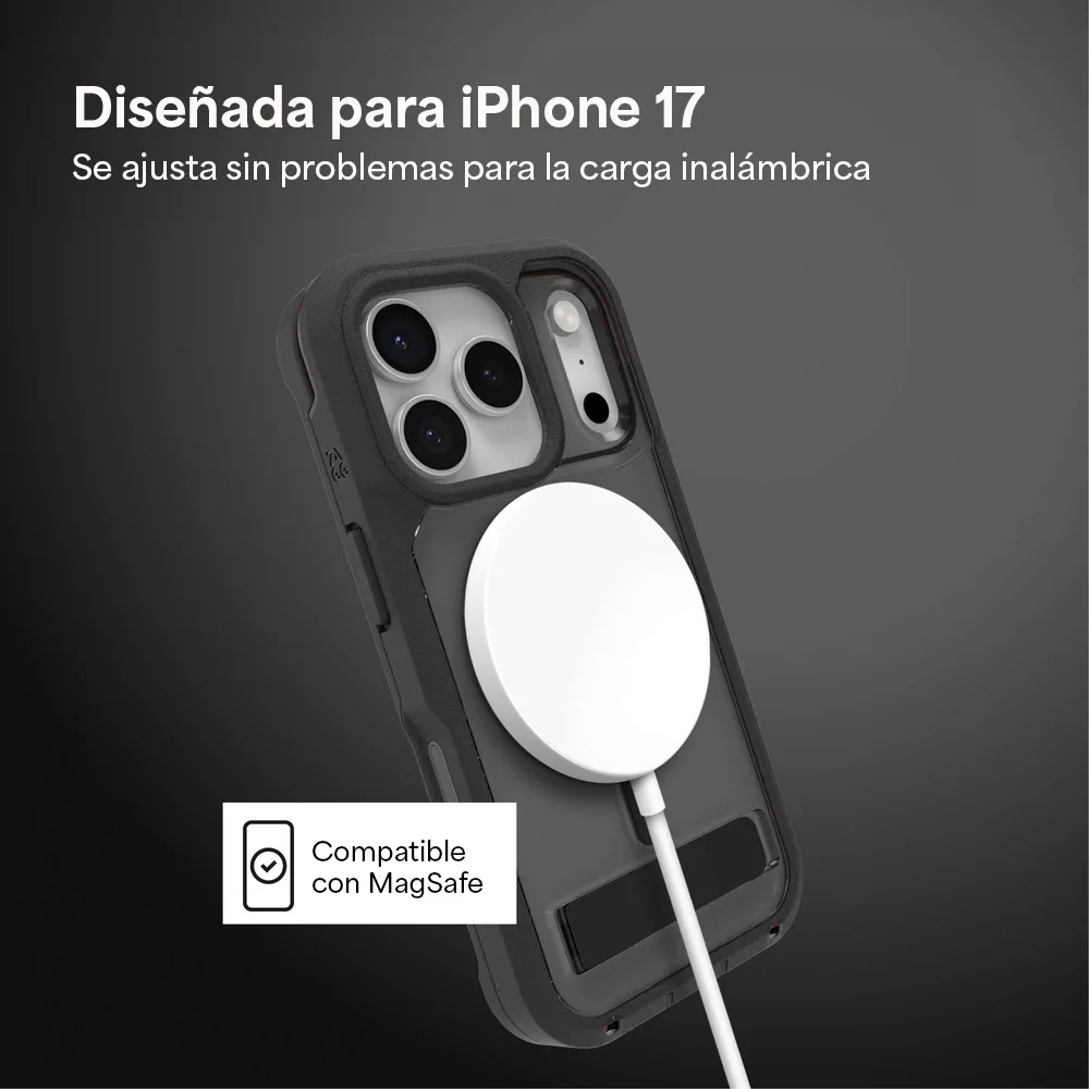 Case ZAGG Rainier con MagSafe KS para iPhone 17 Pro Max - Negro ahumado - Image 4