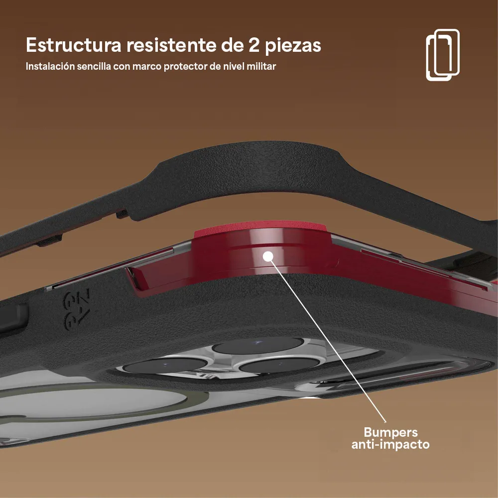 Case ZAGG Rainier con MagSafe KS para iPhone 17 Pro Max - Negro ahumado - Image 7