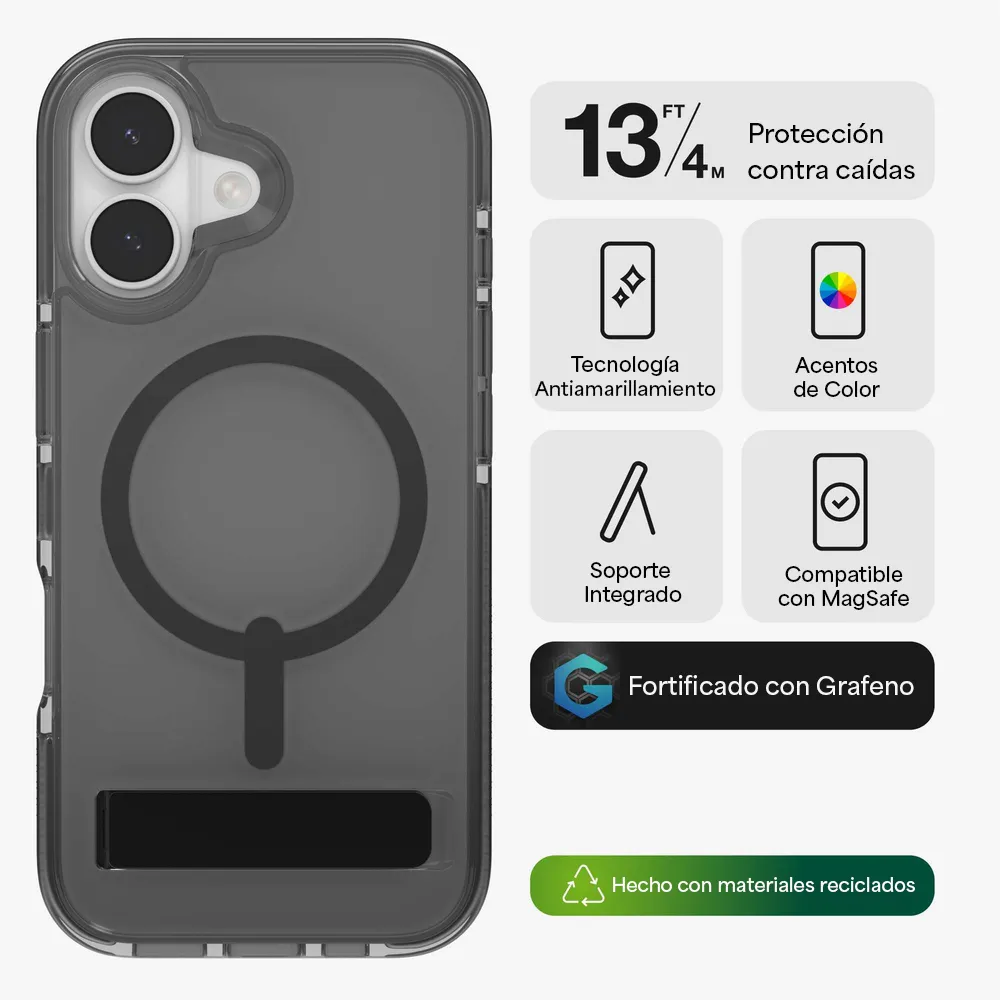 Case ZAGG Santa Cruz con MagSafe KS para iPhone 17 - Negro - Image 2