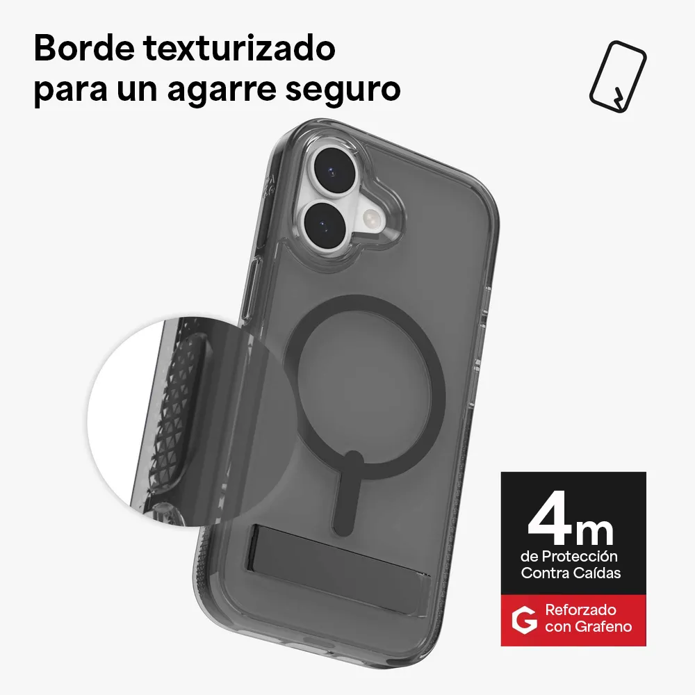 Case ZAGG Santa Cruz con MagSafe KS para iPhone 17 - Negro - Image 4
