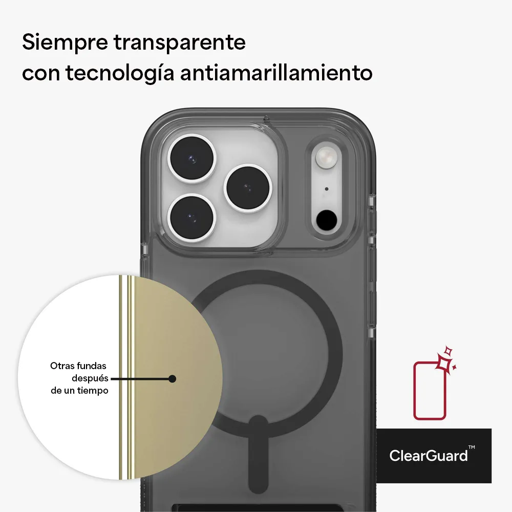 Case ZAGG Santa Cruz con MagSafe KS para iPhone Series 17 - Negro Medianoche - Image 6