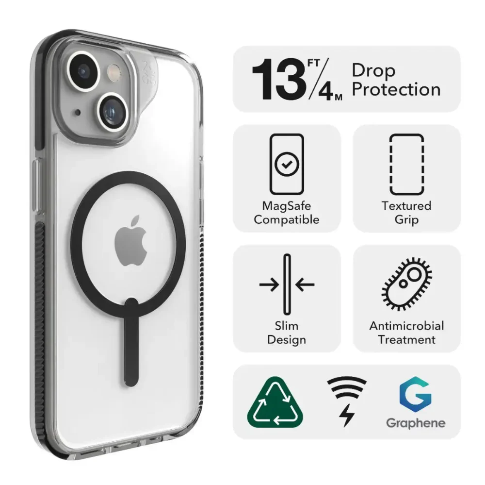 Case ZAGG Santa Cruz Snap Magsafe para iPhone 15 - Negro - Image 2