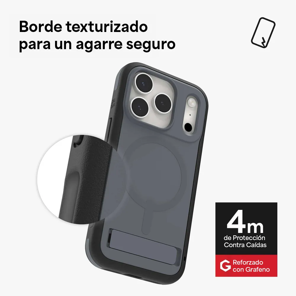 Case ZAGG Sedona Snap MagSafe KS para iPhone 17 Pro Max - Carbón - Image 8
