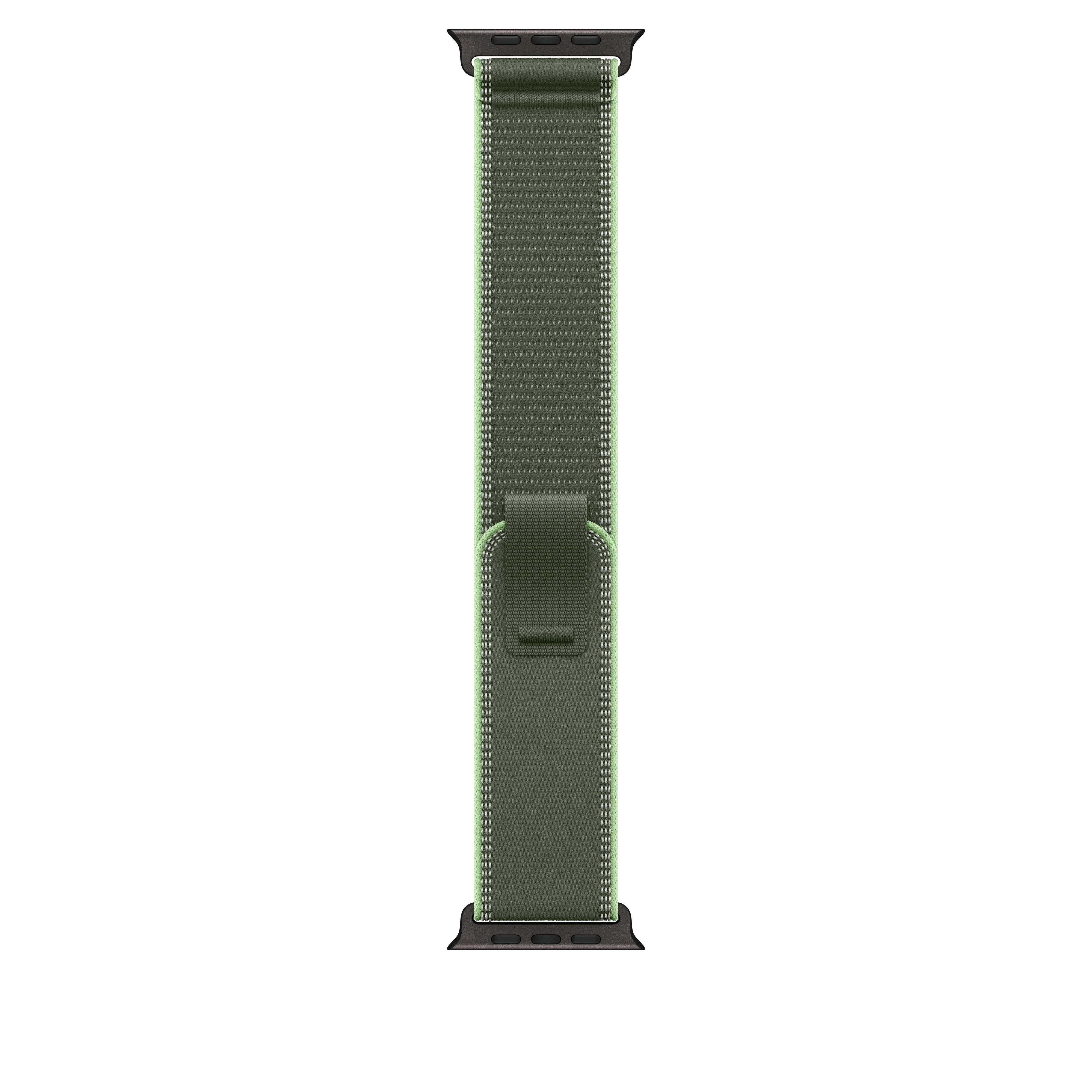 Correa Trail verde/neón para caja de 49 mm – S/M – Acabado de titanio negro