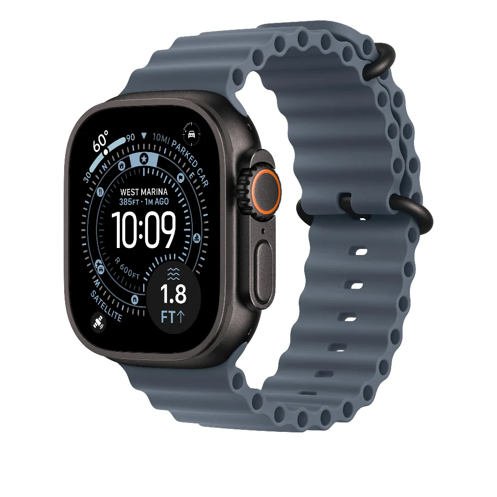 Extensión para correa Ocean azul ancla para caja de 49 mm – Acabado de titanio negro - Image 3