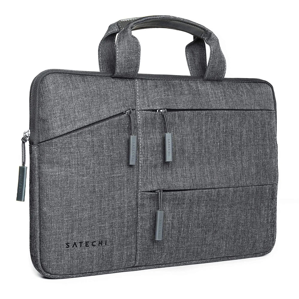 Funda impermeable Satechi para portátil 13" con bolsillos - Gris - Image 4