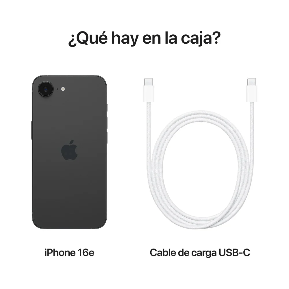 iPhone 16e - Negro - 128GB + Case de Silicona Apple para iPhone 16e – Negro - Image 6