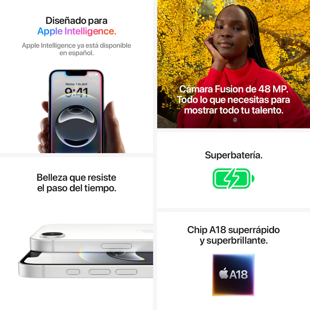 iPhone 16e - Negro - 128GB + Case de Silicona Apple para iPhone 16e – Negro - Image 7
