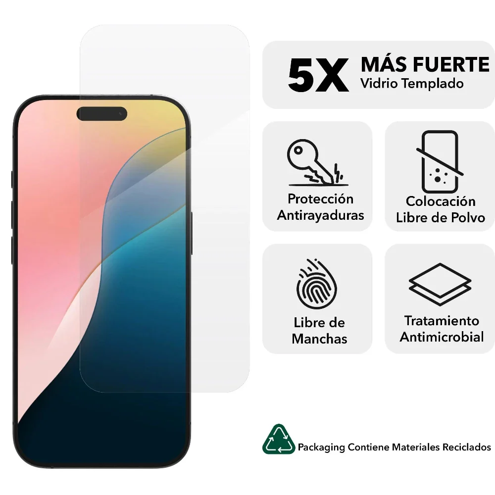 Protector de Pantalla Zagg Glass Elite para iPhone 16 Pro - Transparente - Image 2