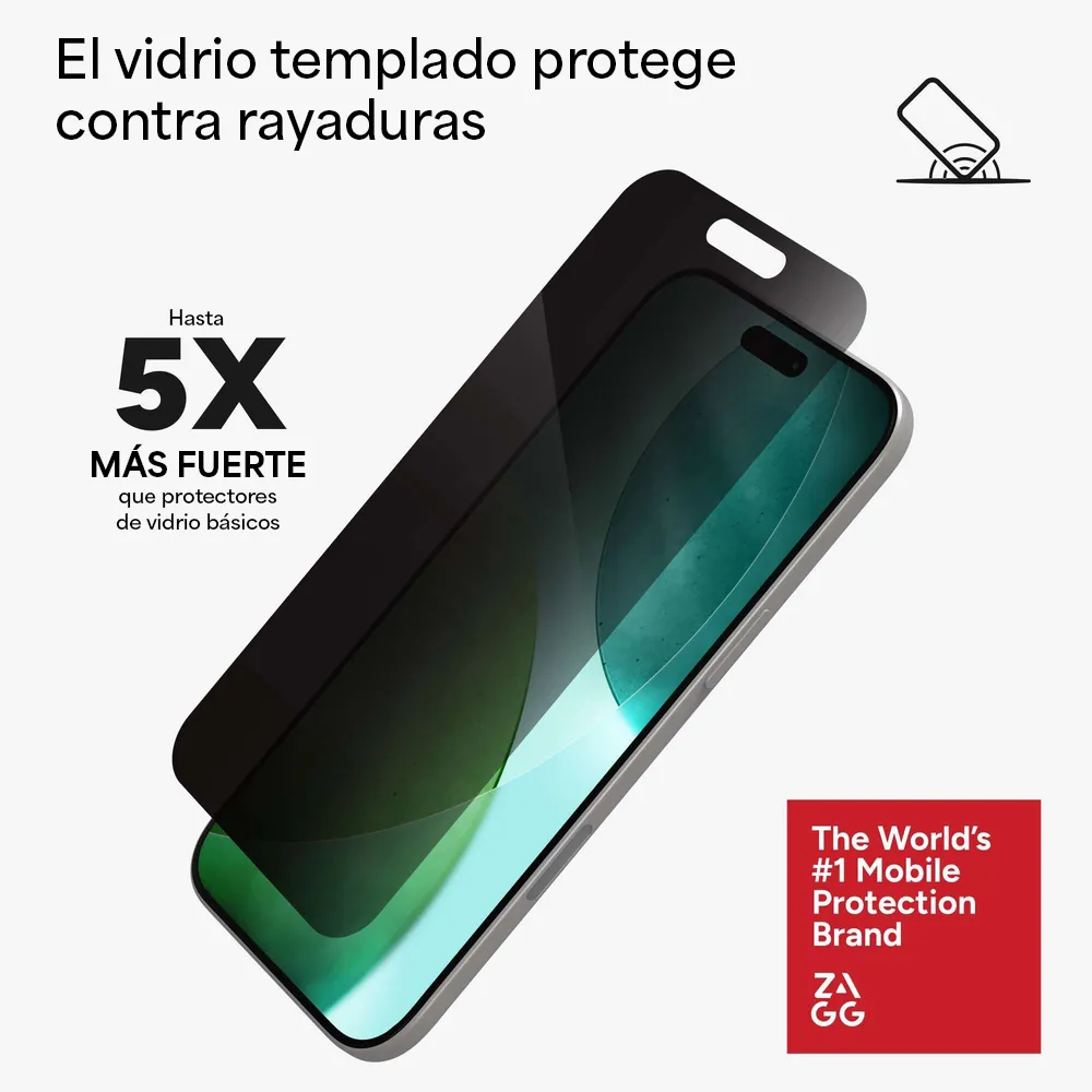 Protector de Pantalla Zagg Glass XTR Privacidad para iPhone 17 Air - Transparente - Image 5
