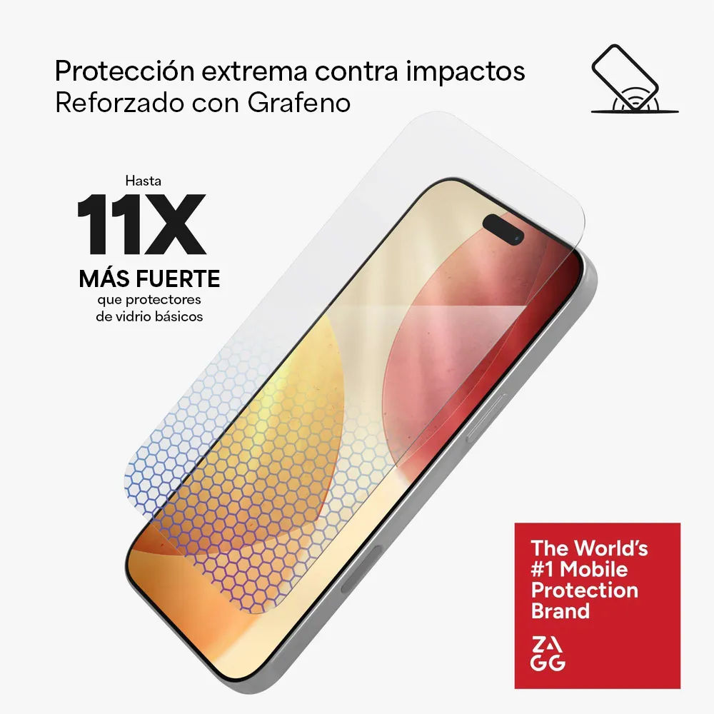Protector de Pantalla Zagg Glass XTR5 para iPhone Series 17 - Transparente - Image 13
