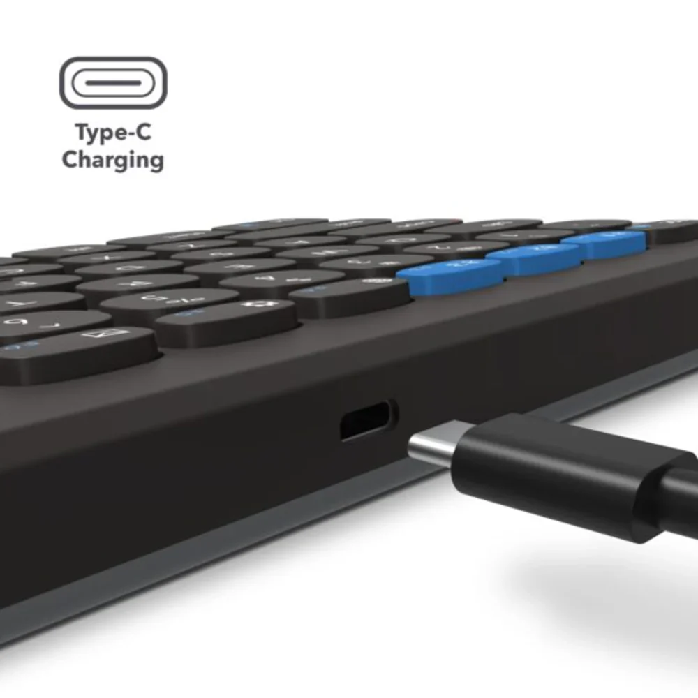 Teclado de Escritorio ZAGG de 12 de carga inalámbrica - Negro - Image 8